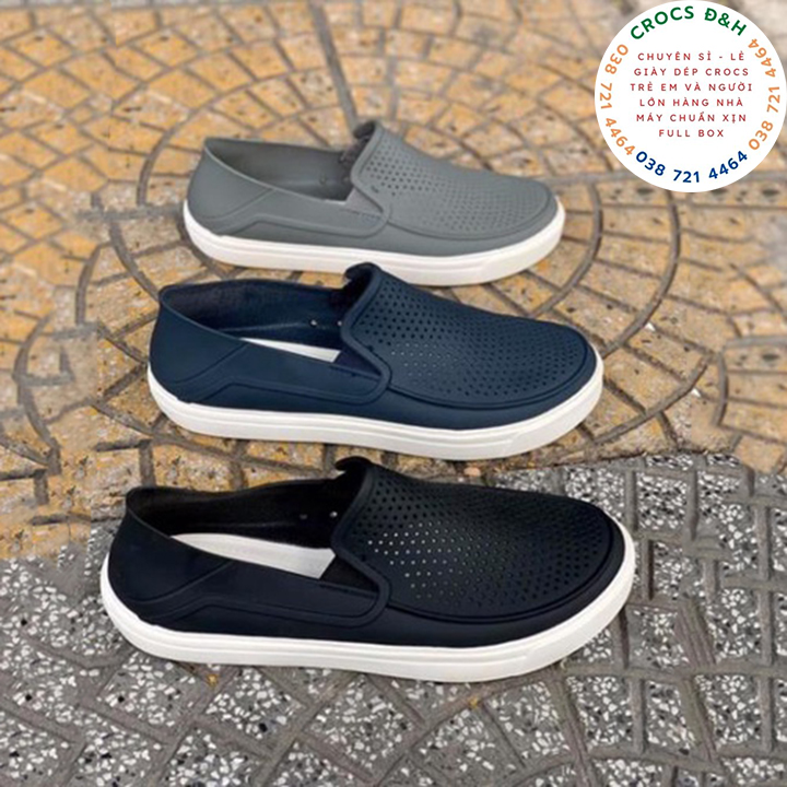 Giày dép crocs - giày nhựa crocs citilane roka slip on cho nam chống thấm nước chống trơn trượt chống hôi chân hàng nhà máy xuất xịn đầy đủ hộp hoặc túi crocs