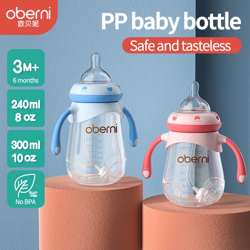 OberniBaby Bottle NewBorn Feeding Bottle Wide Neck PP Milk Bottle Plastic