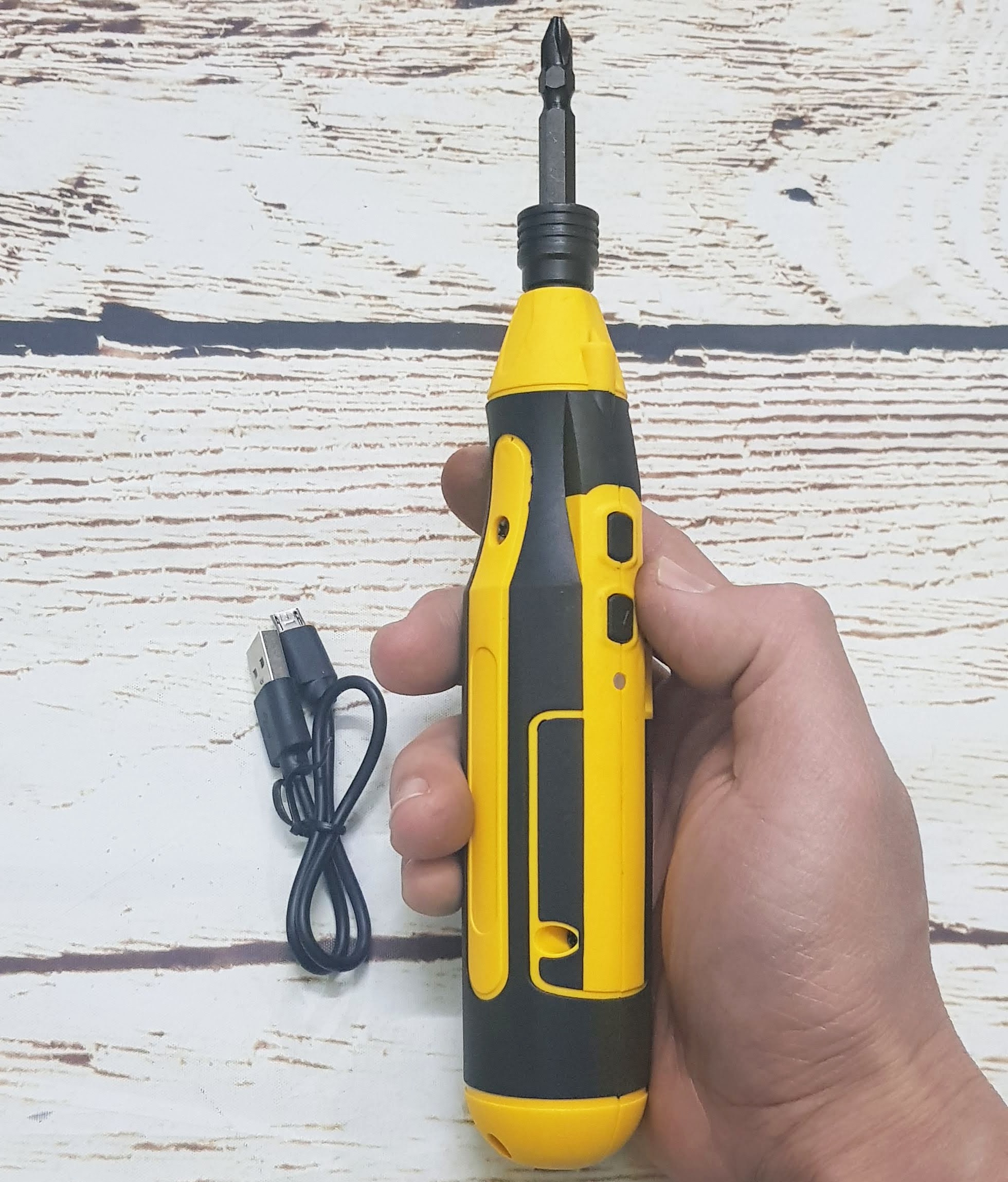 SV Tua vít điện, tuốc nơ vít điện dùng pin lithium 3,7V cao cấp (màu vàng)