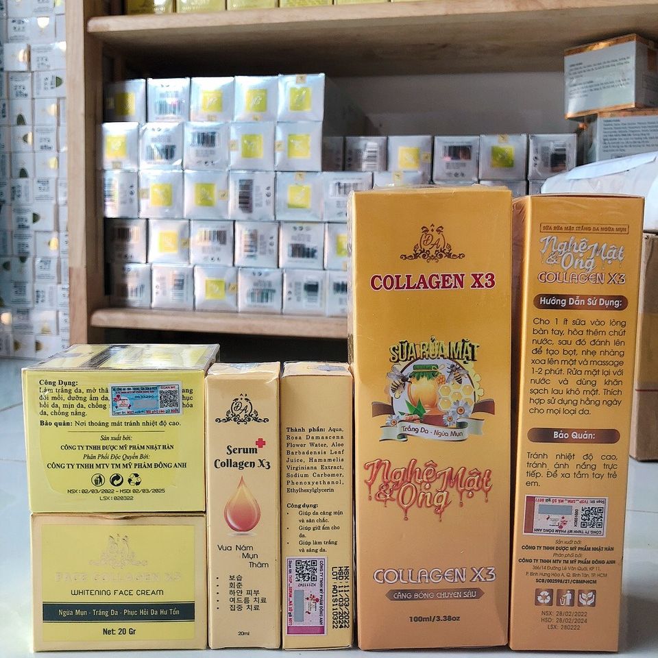 Combo  Kem Face + Serum Dưỡng + Sữa Rửa Mặt Collagen X3 MPĐA CHÍNH HÃNG