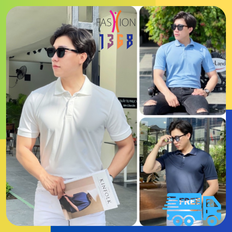 Áo thun polo nam một màu cao cấp cổ bẻ vải cá sấu cực đẹp size VNXK