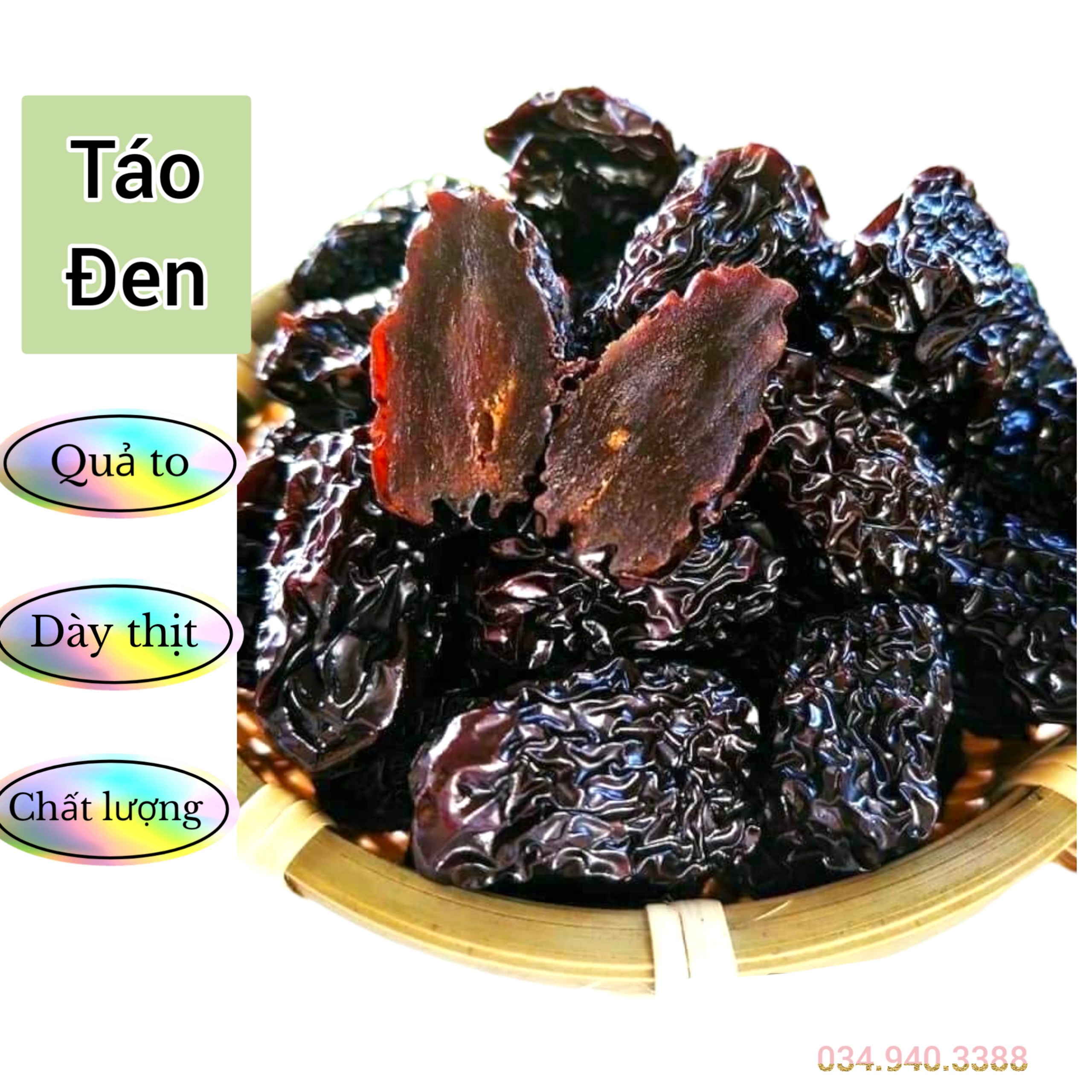 1kg Táo Tàu Đen loại 1 quả to dày thịt ngọt thanh tự nhiên