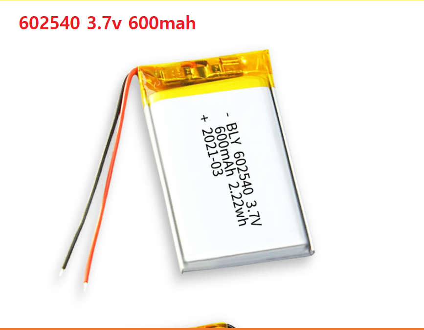 Pin Sạc 3.7V 600mah 602540 Lithium Polymer  Cho tai nghe,loa Mp3 MP4 MP5 GPS PSP Bluetooth hàng mới