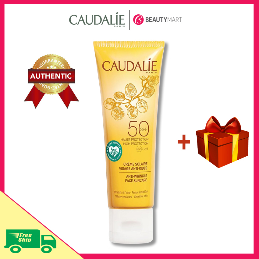 Kem chống nắng chống lão hóa Caudalie Creme Solaire Visage Anti Rides SPF50 chính hãng Pháp - BeautyMart