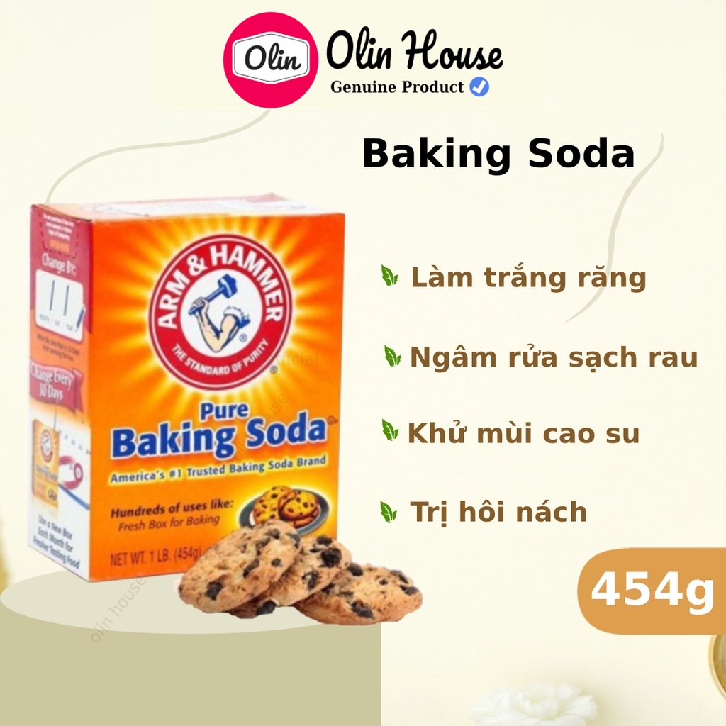 Baking soda trắng răng 454g - Backing soda Làm sạch răng miệng Banking soda tẩy rửa - Olin House