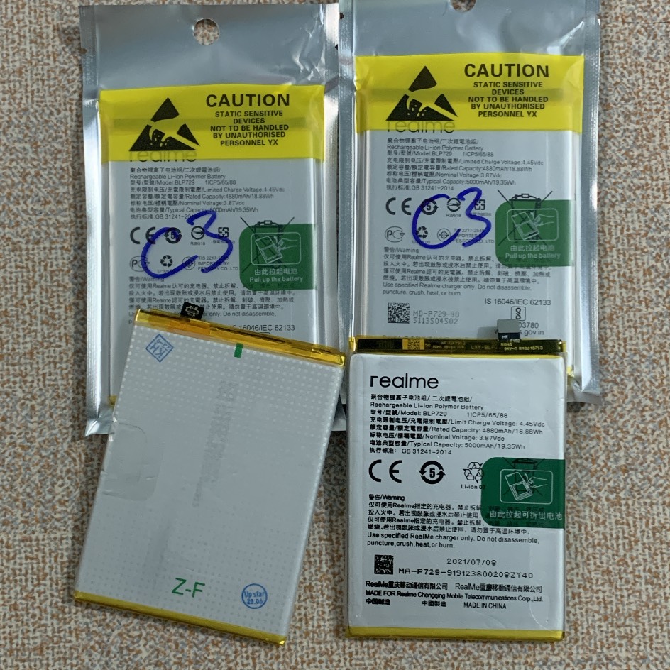 Pin realme 5 / realme 5i / realme c3 / realme c3i /blp729 zin new dung lượng 5000mah
