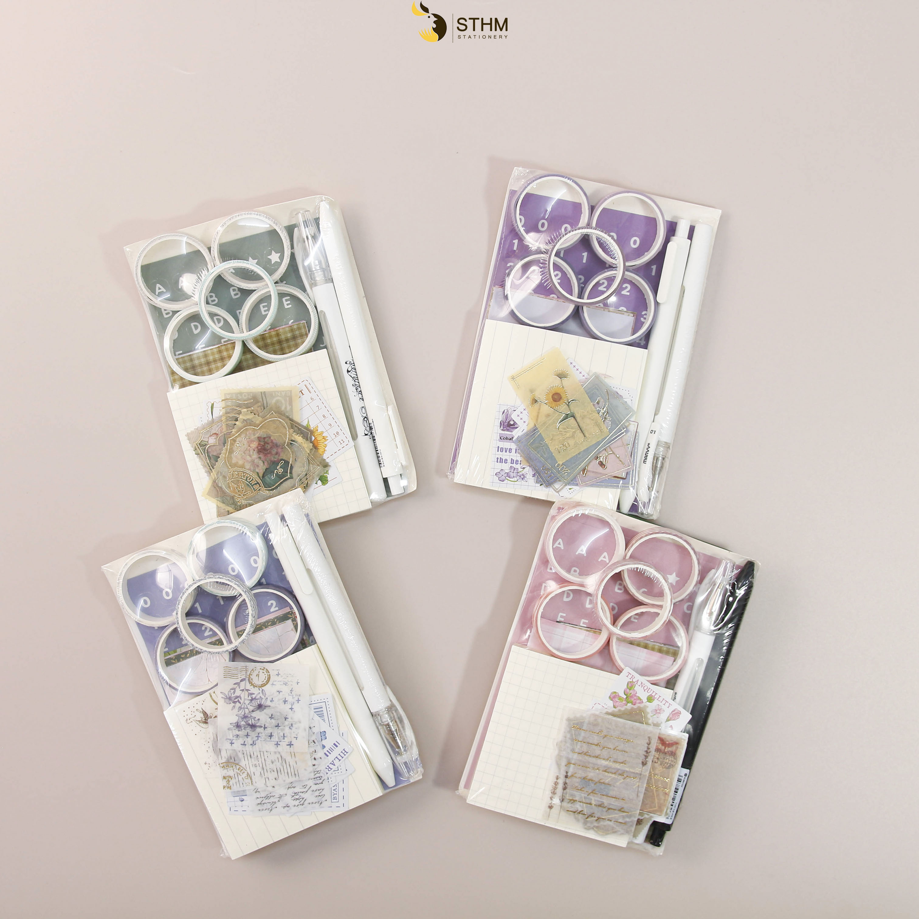 Combo 40 món phụ kiện trang trí sổ tay, sổ dán ảnh, bullet journal, làm DIY, handmade - STHM stationery