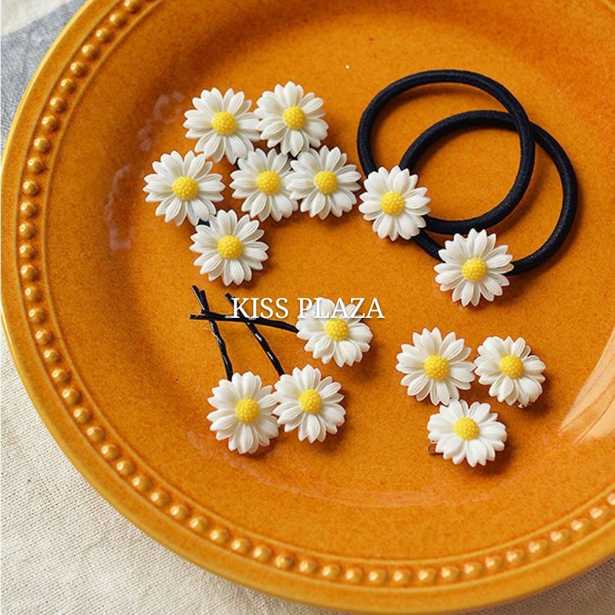 [HCM]HOT | KẸP TÓC HOẶC DÂY BUỘC TÓC HOA CÚC CỰC XINH | VIDEO THẬT | SHOP KISS PLAZA