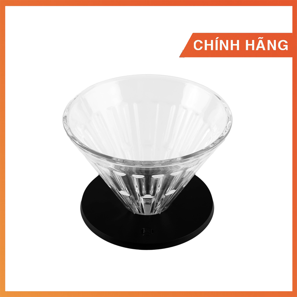 Phễu V60 thủy tinh Timemore Crystal size 01 và 02