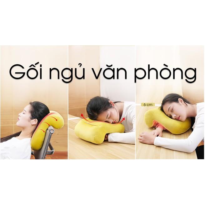 [HCM]Túi Ngủ Gối Đa Năng Gối Ngủ Trưa Văn Phòng Kiểu Mới Chất Liệu Cotton Mềm Min Thoáng Khí Hỗ Trợ Nhiều Tư Thế Ngủ ( Giao màu ngẫu nhiên )
