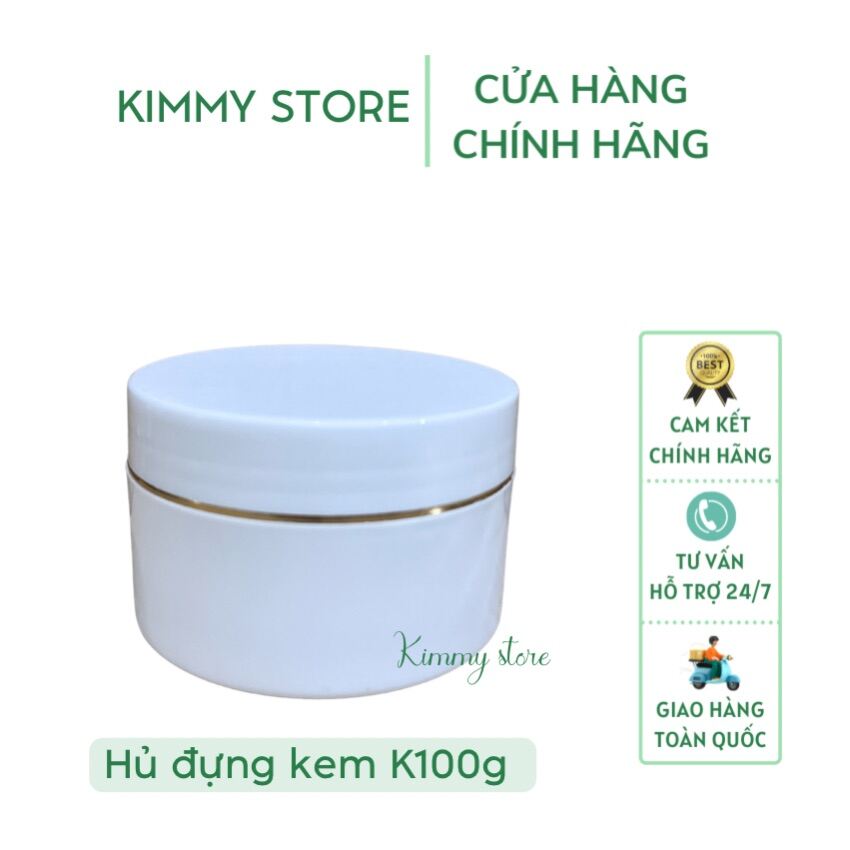 Lẻ hủ nhựa 100g đựng kem màu trắng