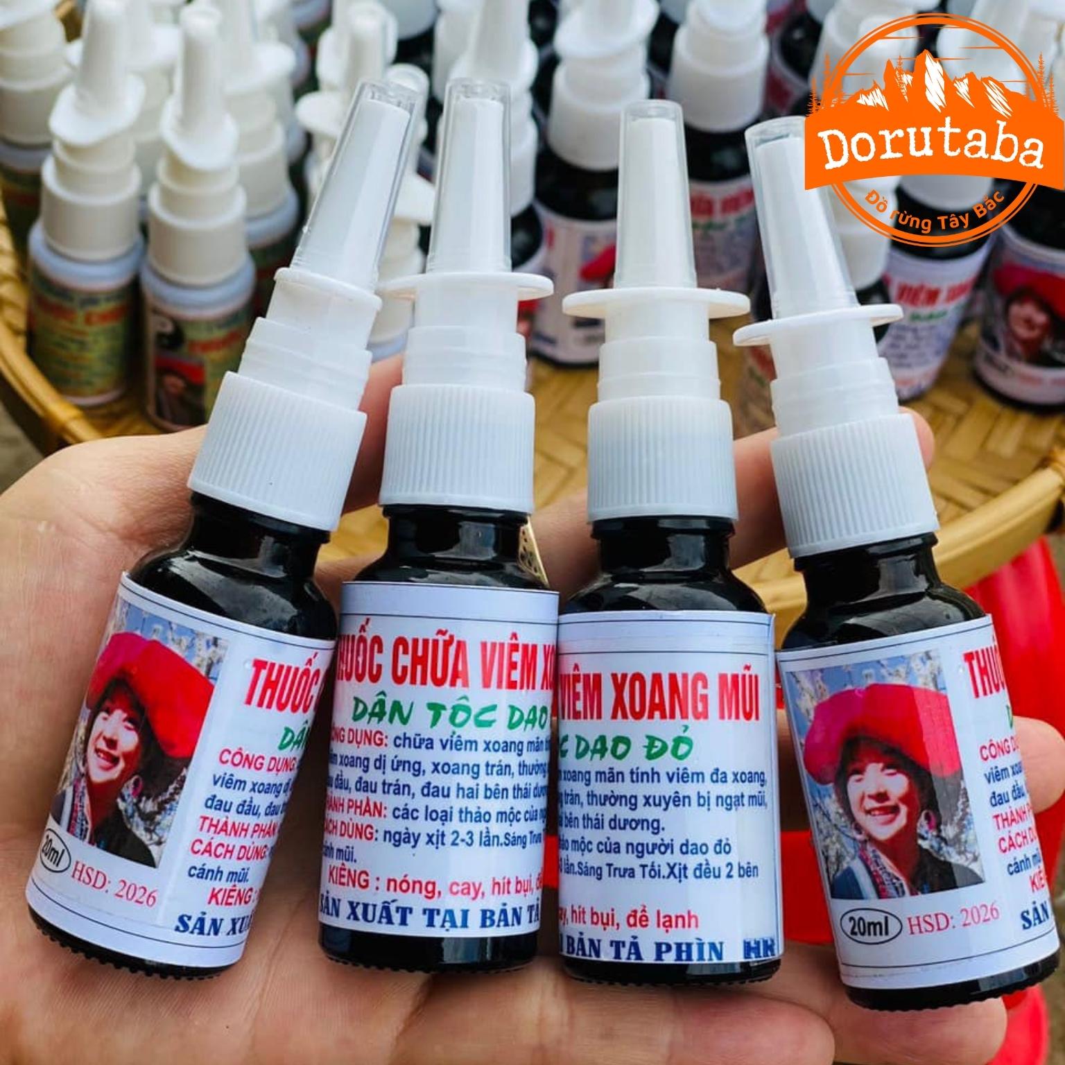 Xịt xoang mũi thảo dược chính hiệu gia truyền của người dân tộc dao đỏ SAPA chữa viêm xoang mũi giúp thông mũi, trị xoang