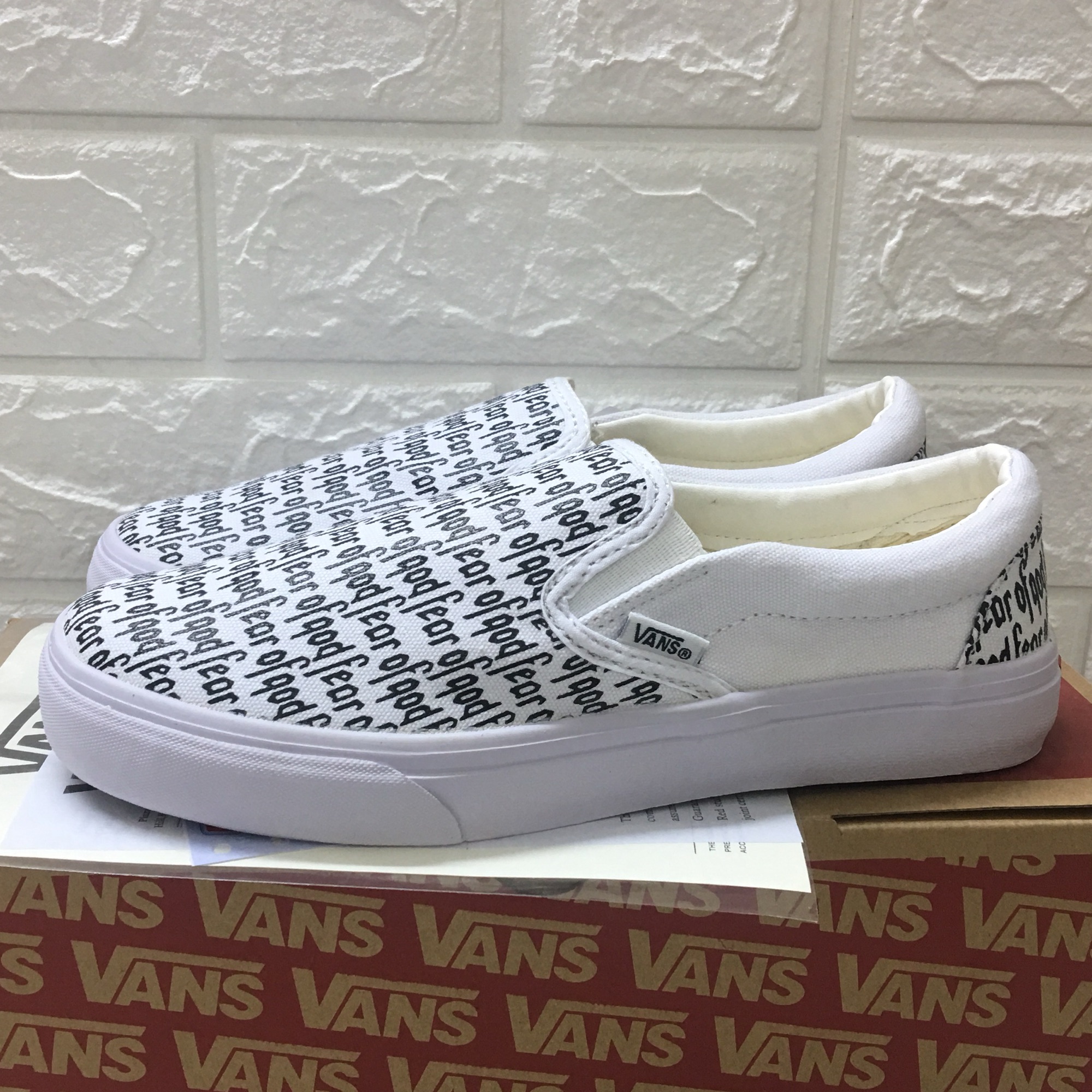 [TẶNG HỘP+BILL+TẤT] Giày vanz lười slip on fear of god