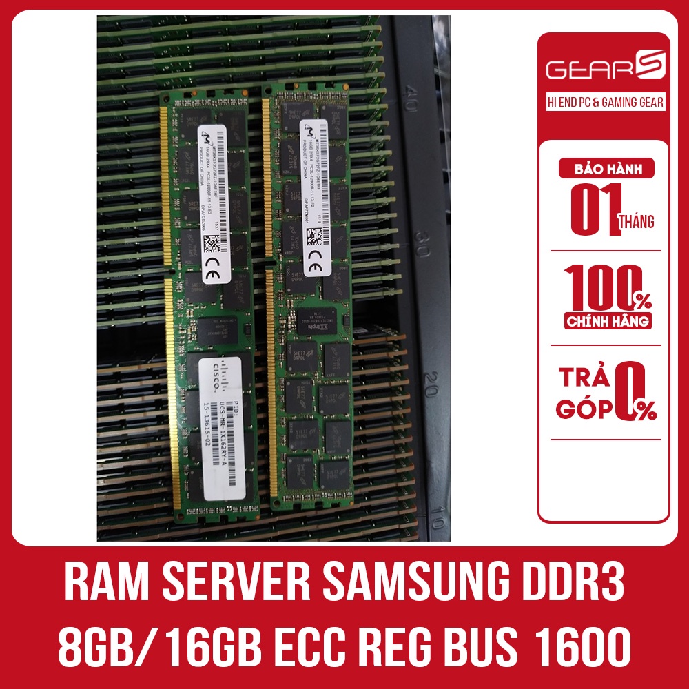 Ram reg ecc ddr3 16gb buss 1600 cho main sever