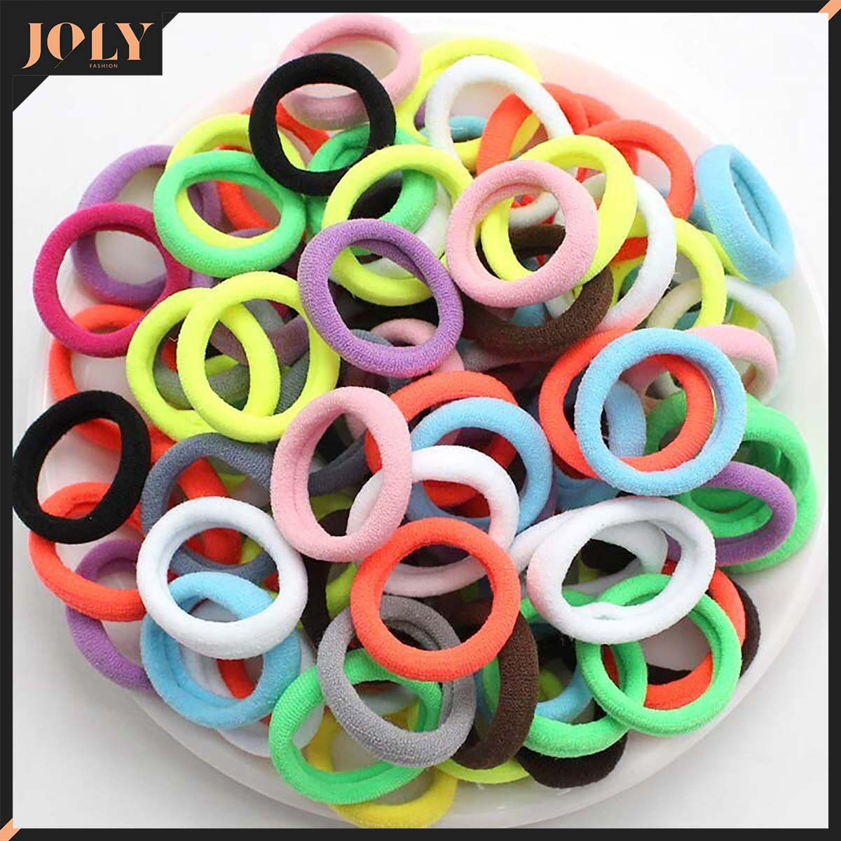 [25-29/5 Voucher 10%] Túi 46-50 Dây chun thun buộc tóc thun đàn hồi nhiều màu cute đẹp hot thời trang hàn quốc cho mẹ và bé DC11 JOLY - Túi dây cột tóc số lượng từ 46-50 dây cho bạn gái tóc dài và ngắn