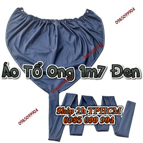 Áo trùm vải Tổ Ong 1m7 màu đen chuyên vệ sinh xịt rửa máy lạnh điều hoà - Túi bạt trùm cao cấp kích thước miệng rộng 1m7 đuôi 2m5 Màu Đen