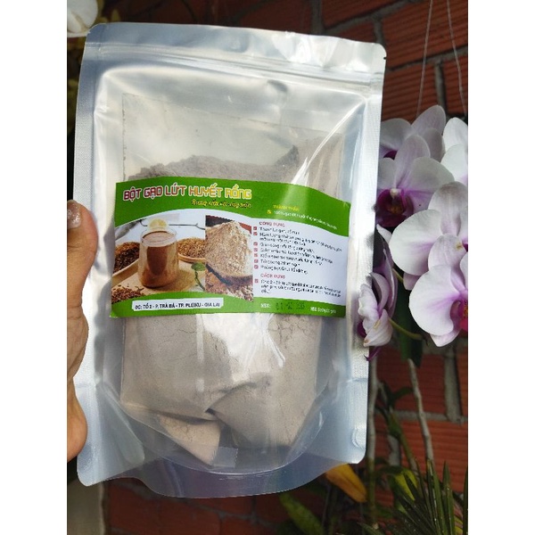 1kg bột gạo lứt, bột gạo lứt mè đen đã rang xay mịn