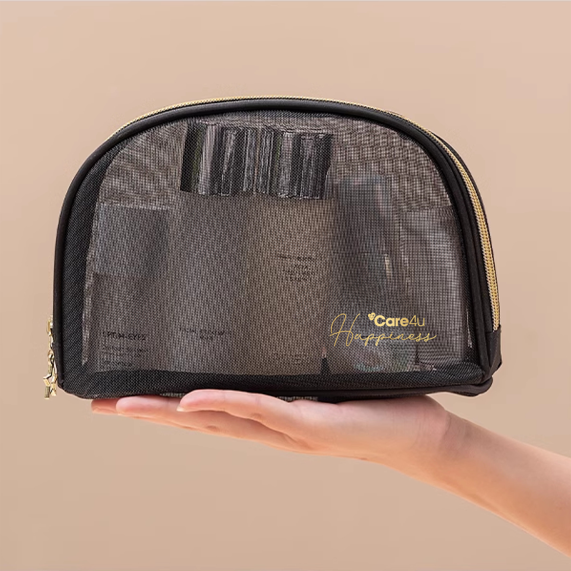 Túi đựng mỹ phẩm cao cấp Care4u size 22x6x13 cm