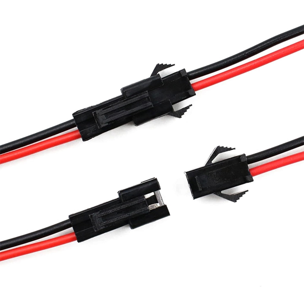 Cặp dây nối pin jack càng cua sm2.54 - 2p 10cm, jack kết nối sm 2p dây to