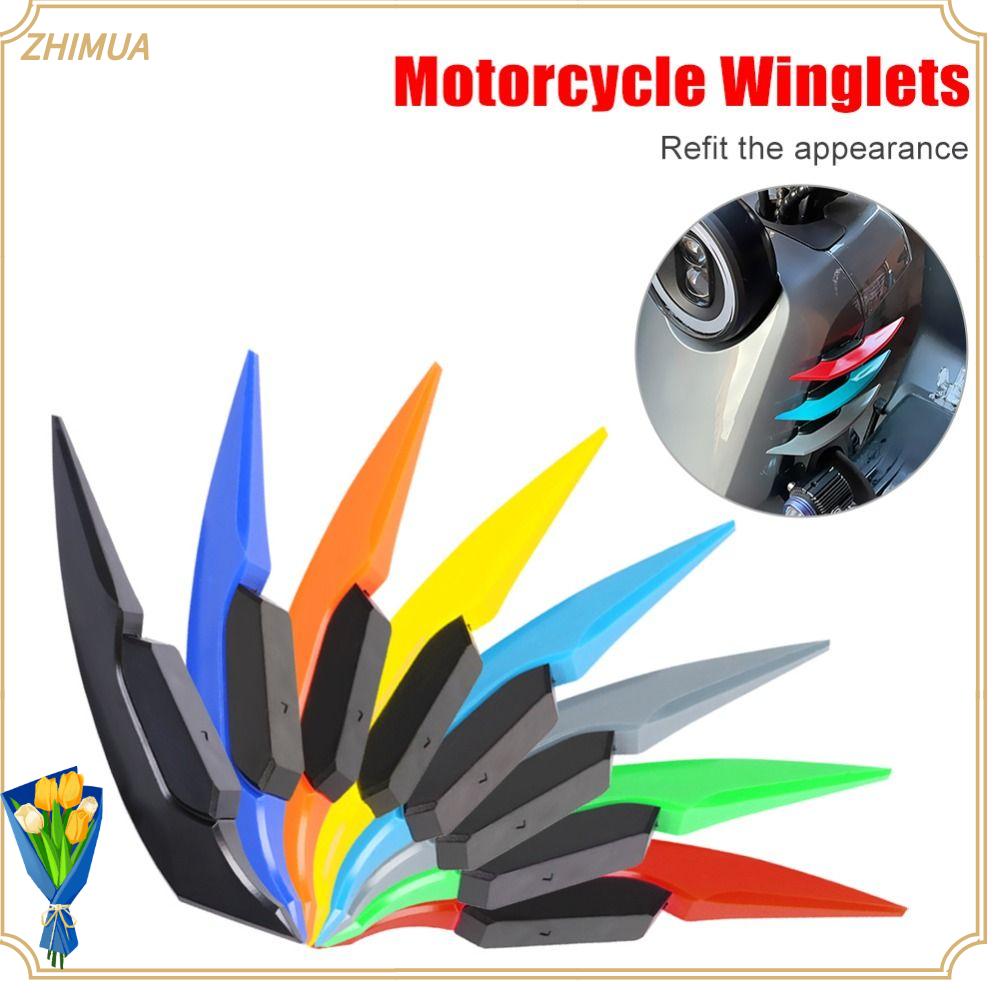 1Pair Phổ thông Cánh gió Lá chắn Trang bị thêm Cánh gió cố định Fairing trước xe máy Trang trí xe máy Kính chắn gió