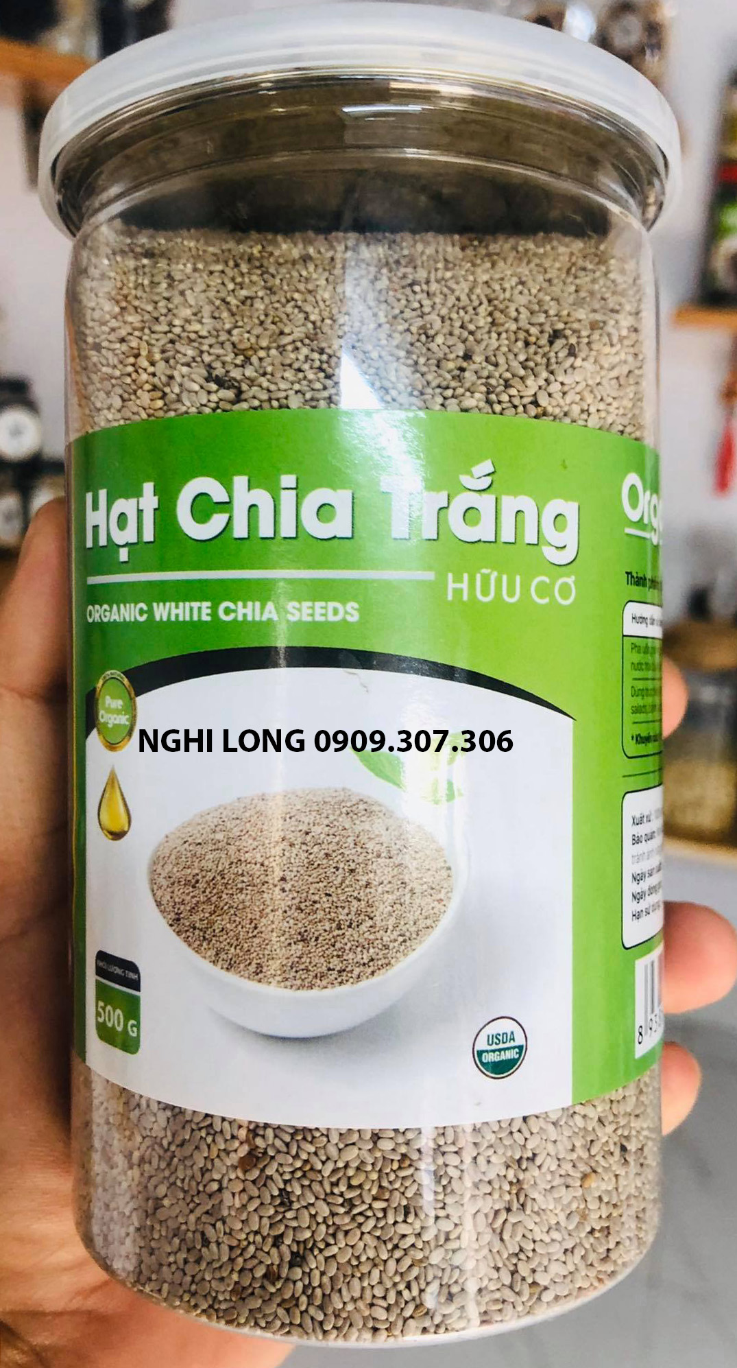 [HCM]Hủ Trắng Hạt Chia Úc 500G