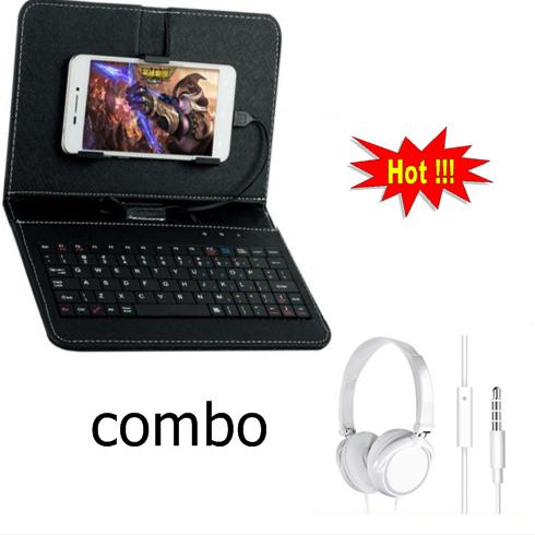 Bao da bàn phím cho điện thoại -máy tính bảng điều chỉnh kích cỡ + tặng tai nghe F10 cực pass