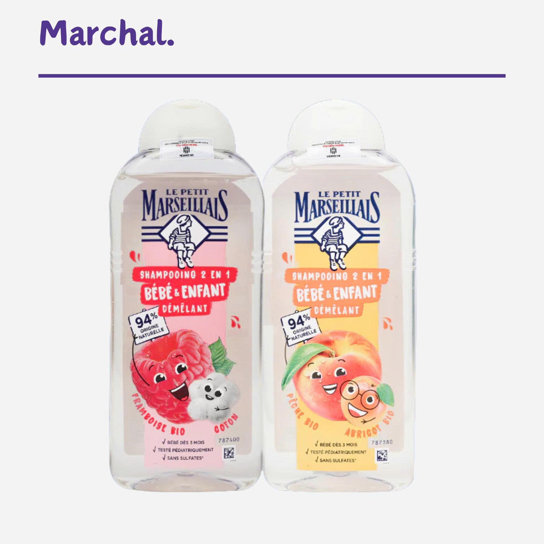 Dầu Gội Trẻ Em 2in1 94% Thiên Nhiên Le Petit Marseillais Pháp 300ml Giúp Gỡ Rối Tóc, Làm Sạch, Mượt Tóc, Hương Trái Cây