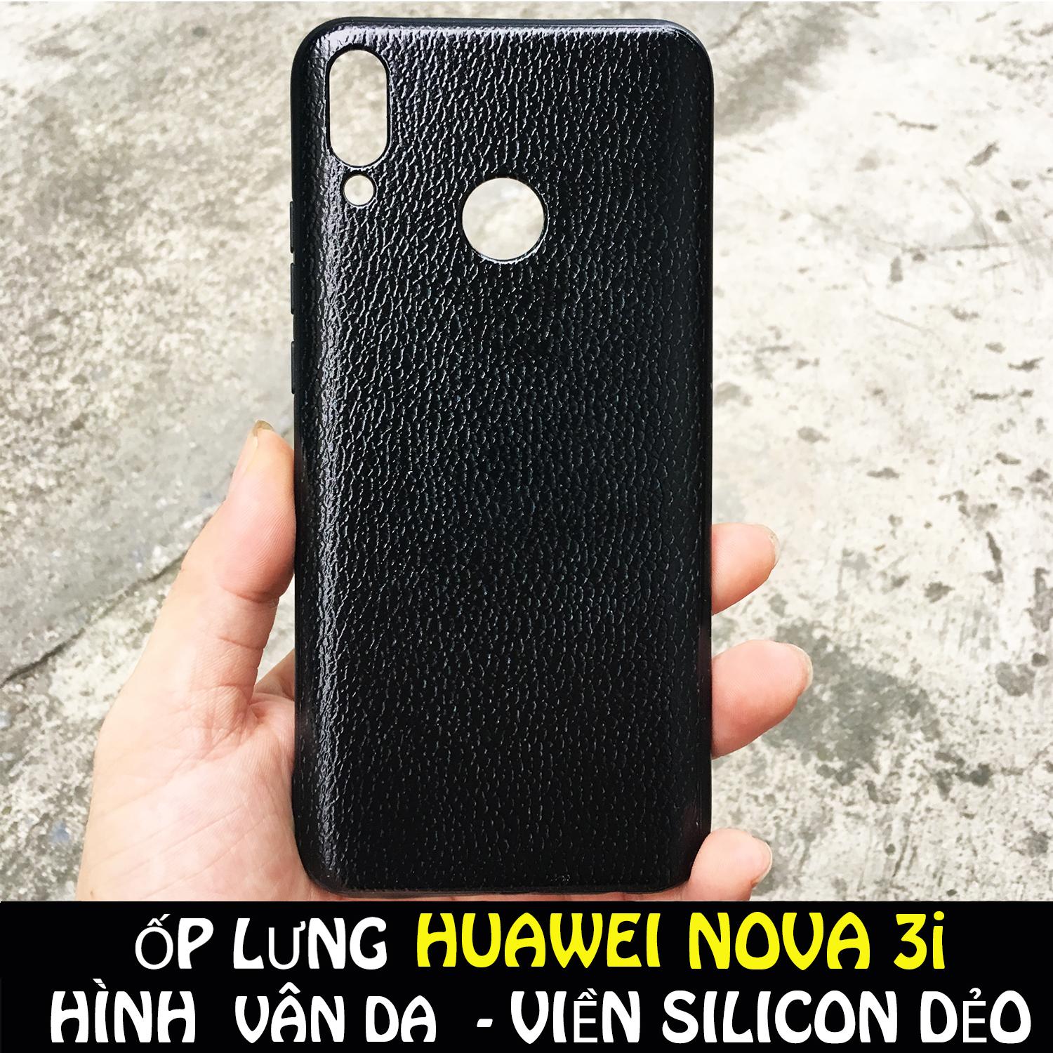 Ốp lưng hình vân da dành cho huawei nova 3i