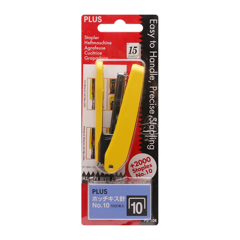 Bấm kim no.10 plus - tặng kèm 2 hộp kim - màu ngẫu nhiên