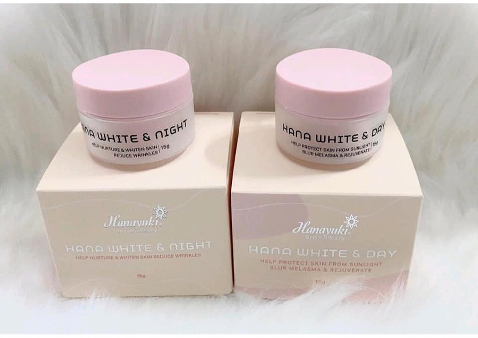 (CHÍNH HÃNG HANAYUKI-DATE 2026) BỘ ĐÔI KEM NGÀY MINI VÀ KEM ĐÊM MINI HANAYUKI DƯỠNG TRẮNG TÁI TẠO COLLAGEN