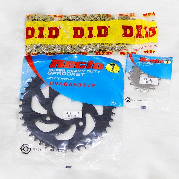 Nhông sên dĩa RECTO gắn GSX R150.