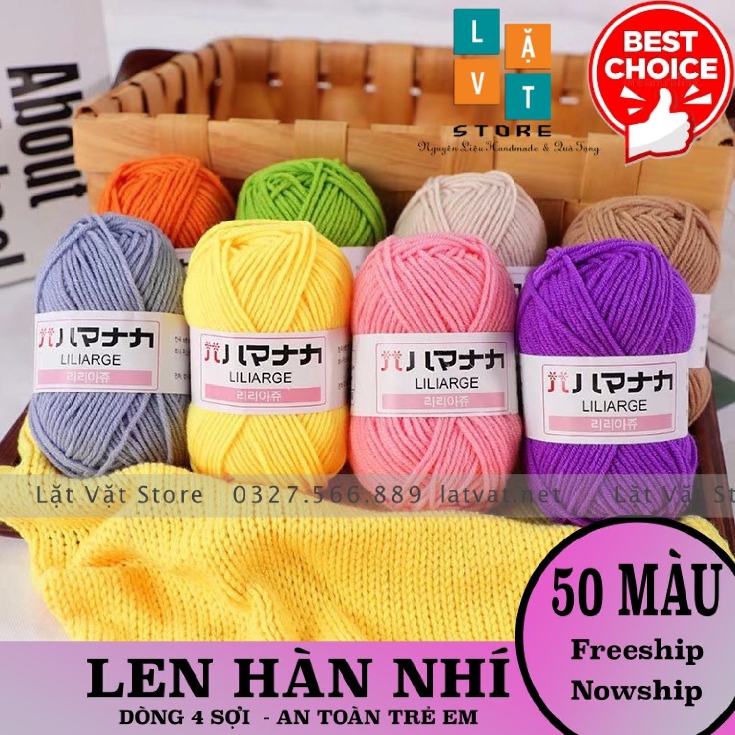 50 màu Len Hàn Nhí, len milk cotton sợi dòng 4 sợi - len dùng để đan, móc, quần áo trẻ em, làm thú nhồi bông, handmade