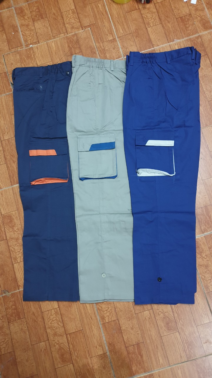 Combo 2 quần bảo hộ lao động, quần bảo hộ lao động kaki hàn quốc, bảo hộ lao động