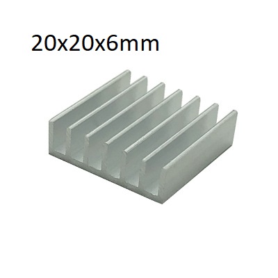Nhôm tản nhiệt kích thước 20x20x6mm