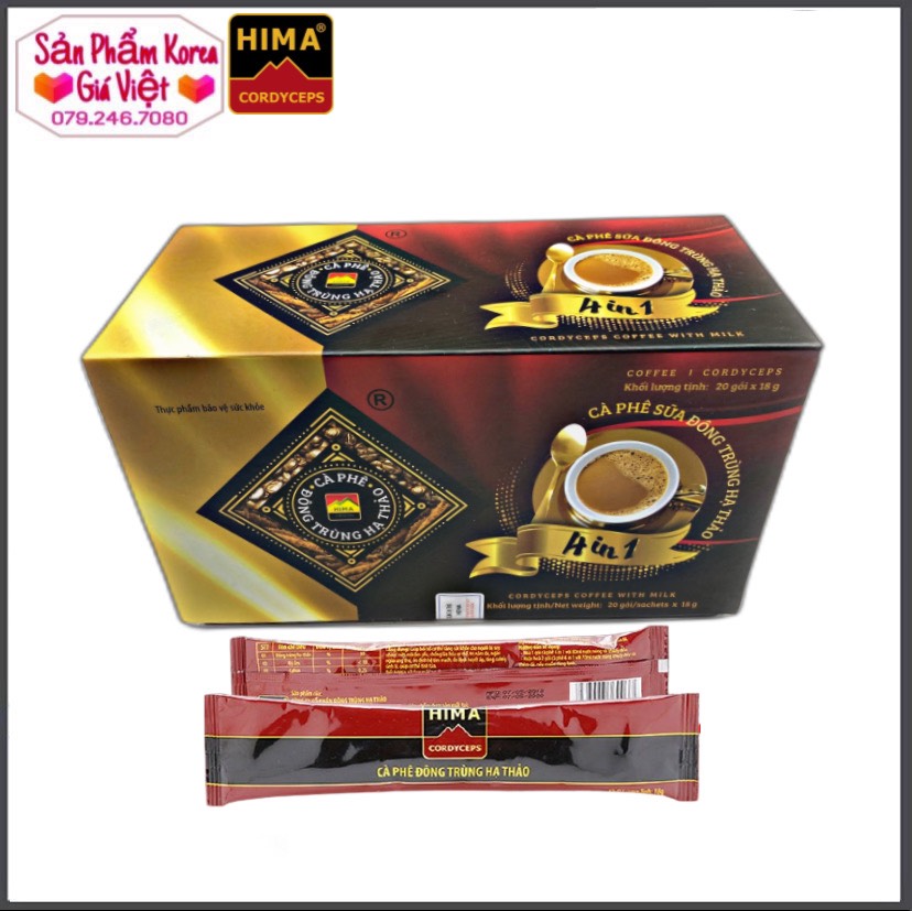 Hộp Đông trùng hạ thảo cà phê sữa 4 in 1