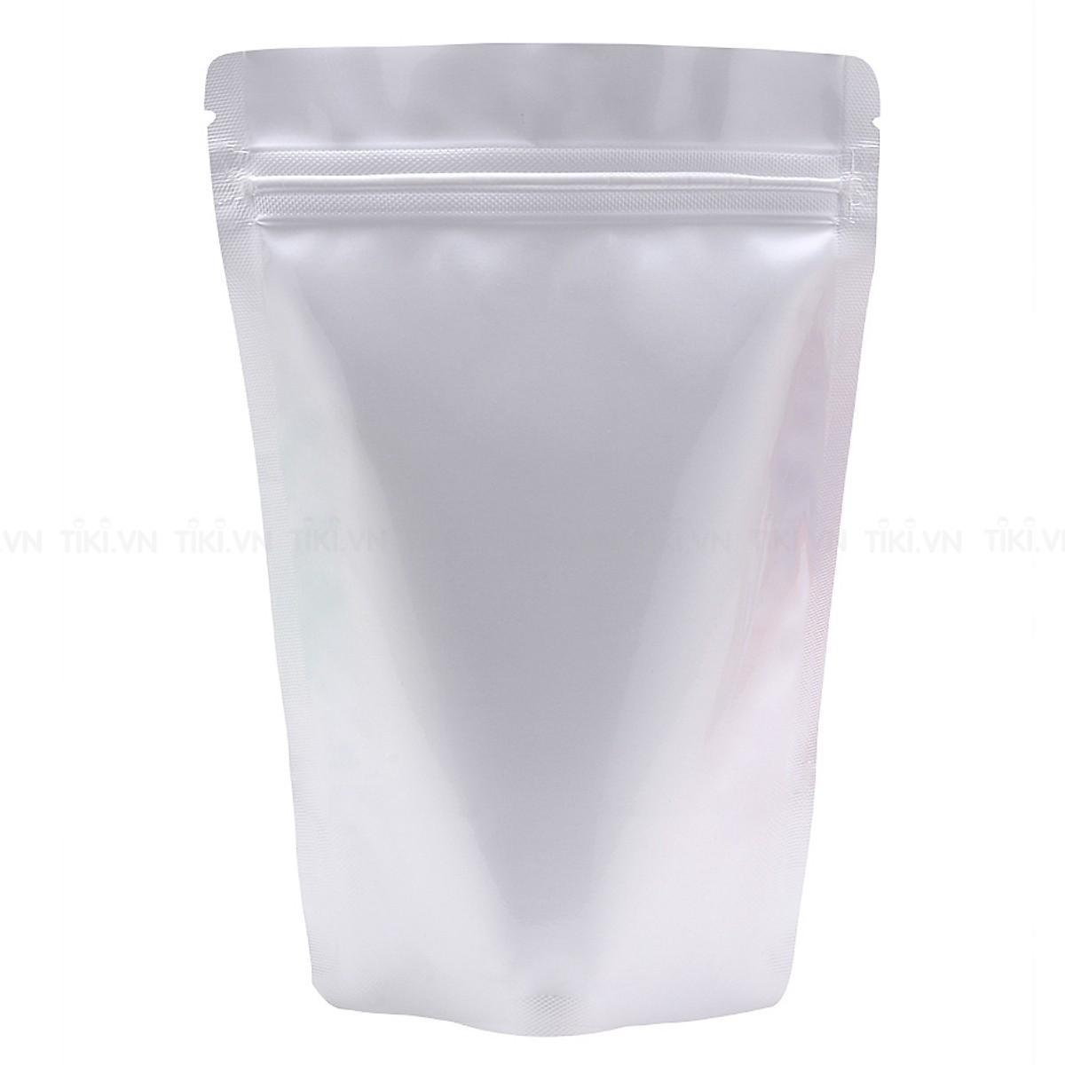 Túi zip bạc 1 mặt trong suốt size 18x26 cm