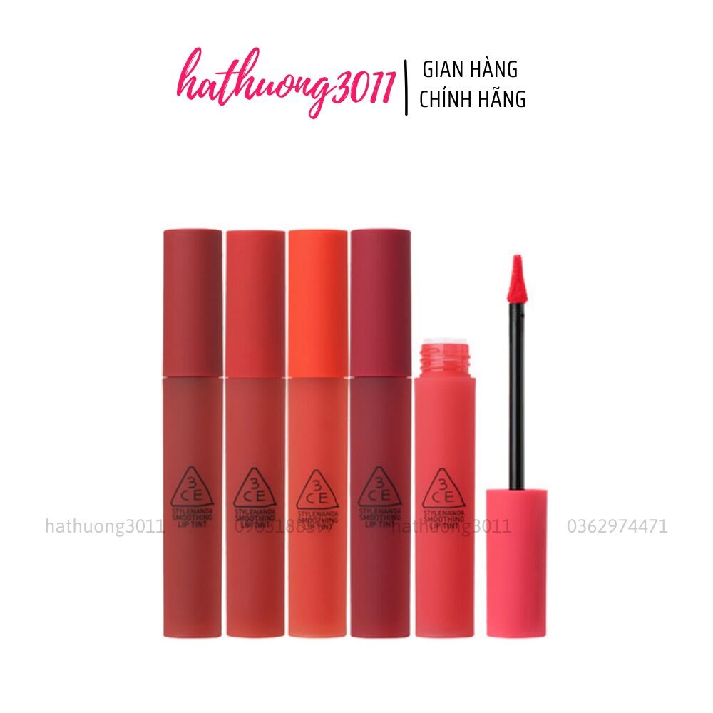 Son kem lì 3ce smoothing lip tint mịn màng như nhung.