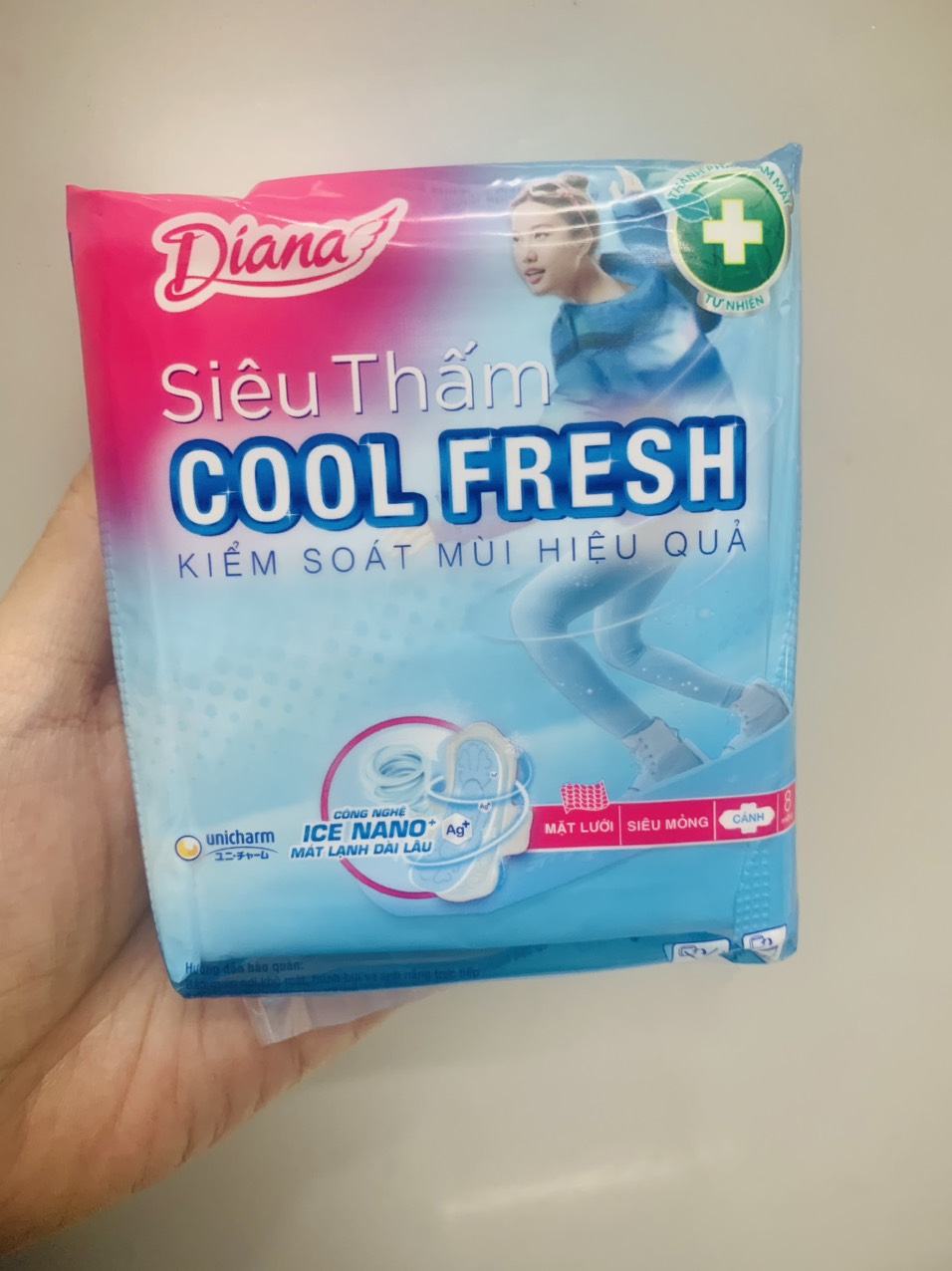 ( MẪU MỚI 2023) SET 6 GÓI BVS DIANA SENSI COOL FRESH SIÊU THẤM GÓI 8 MIẾNG