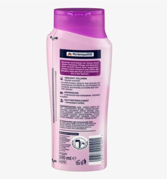 Dầu gội đầu cho tóc mỏng, làm dày tóc - Balea Shampoo Volumen 300ml, hàng nội địa Đức