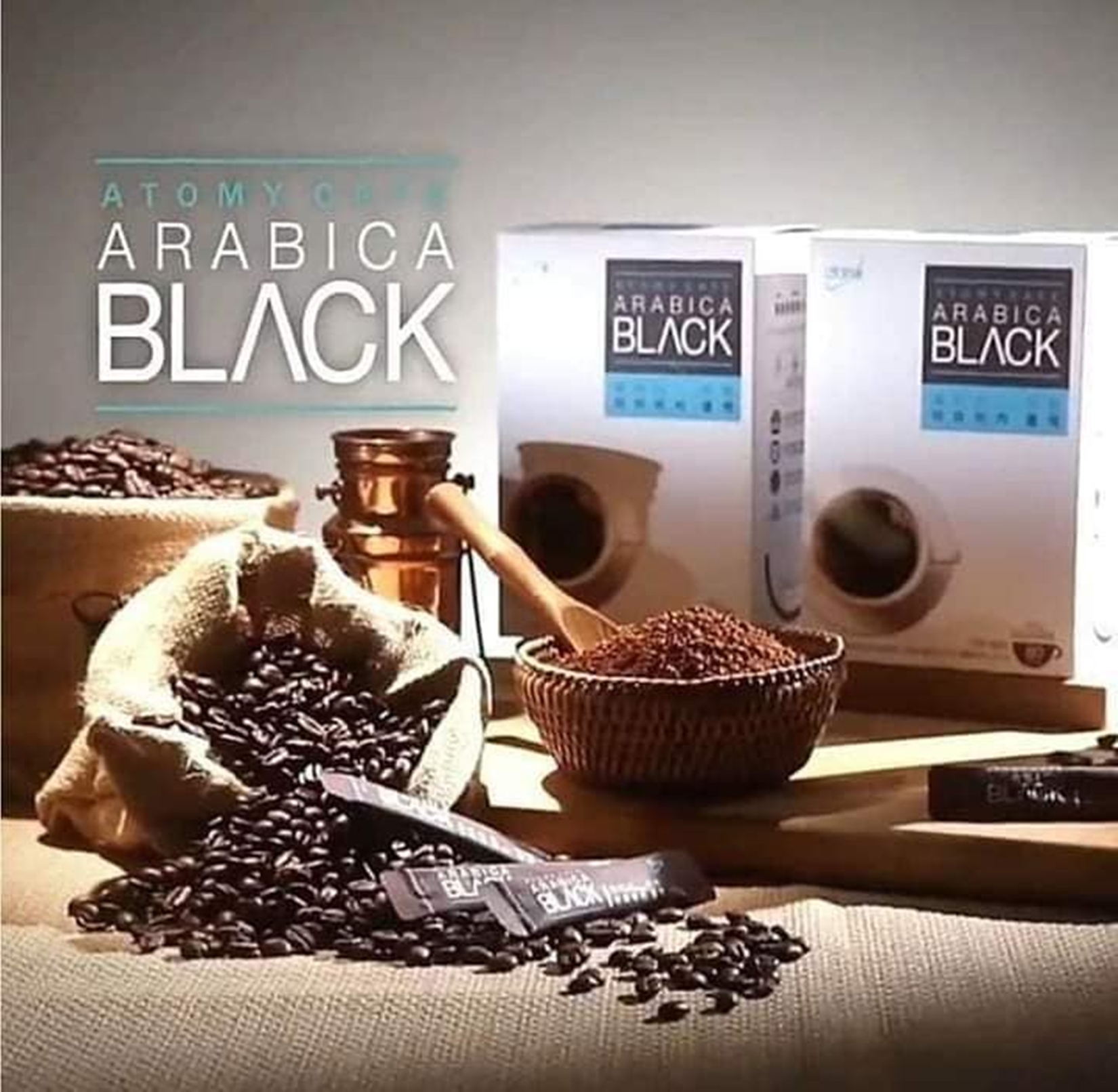 cà phê đen hòa tan Atomy được tách từ hạt Arabica thơm ngon trồng tại