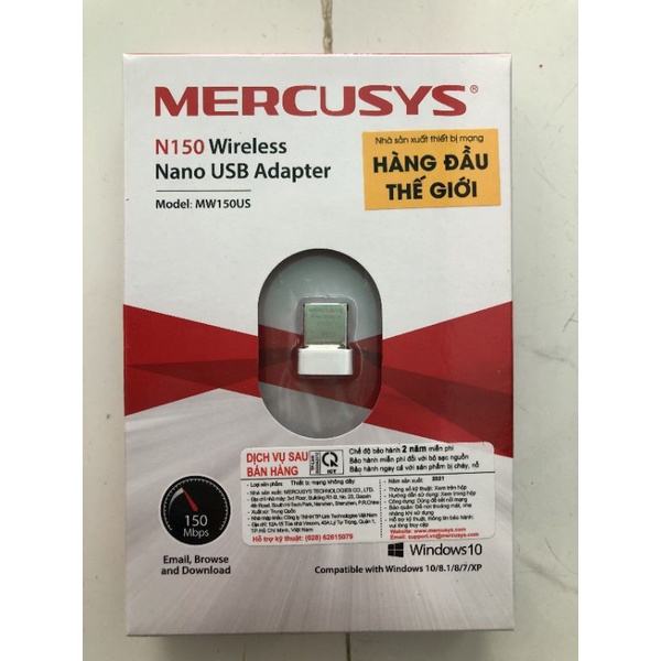 Usb thu sóng wifi nano mercusys mw150us chuẩn n 150mbps