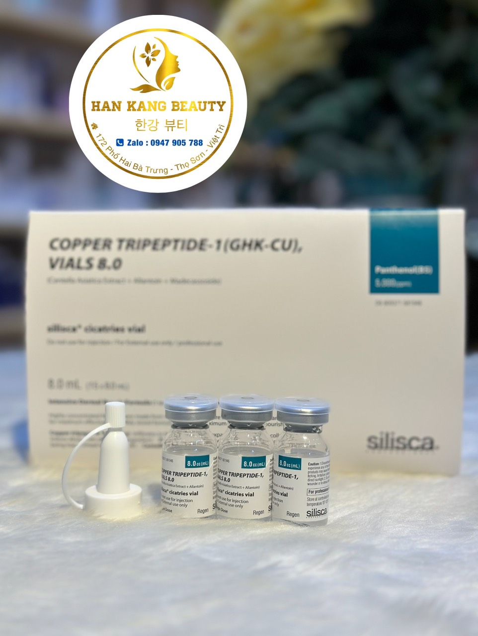 Tinh chất siêu phục hồi B5 Copper Tripeptide-1 (GHK-CU), Vials 8.0 Silisca Cicatries Vial