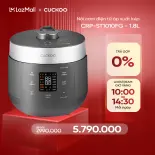 Nồi cơm điện tử áp suất kép Cuckoo 1.8L CRP-ST1010FG - Lòng nồi phủ men Xwall độc quyền - Bảng điều khiển thông minh - Nhiều chế độ nấu ăn - Sản xuất tại Hàn Quốc