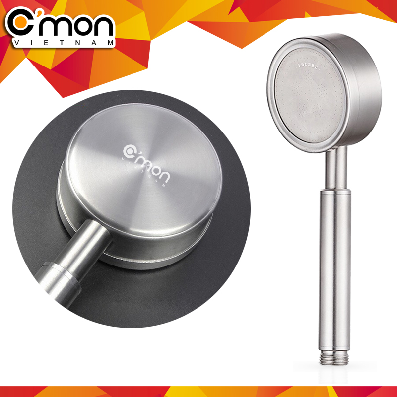 Vòi sen siêu tăng áp inox sus304 c'mon ts-01-304