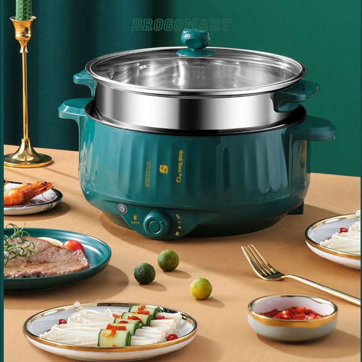 Nồi lẩu điện 28cm kèm xửng hấp