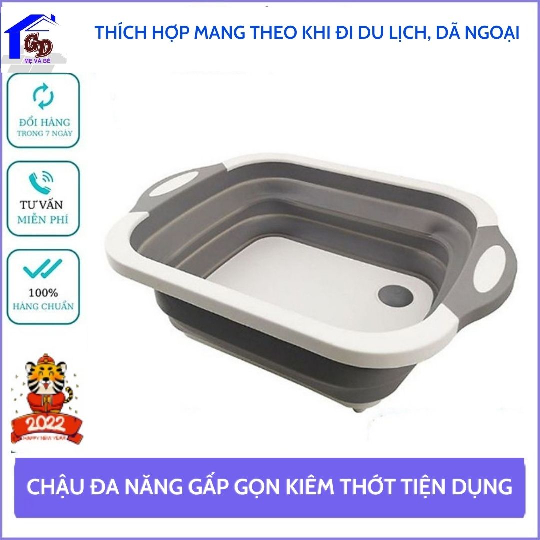 Bộ thớt kèm chậu gấp gọn đa năng 3in1, thớt gấp gọn đa năng, siêu tiện dụng cho bếp nhà bạn