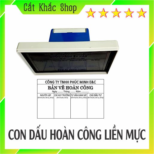 Bản vẽ hoàn công , logo in thương hiệu, con dấu liền mực tặng kèm mực
