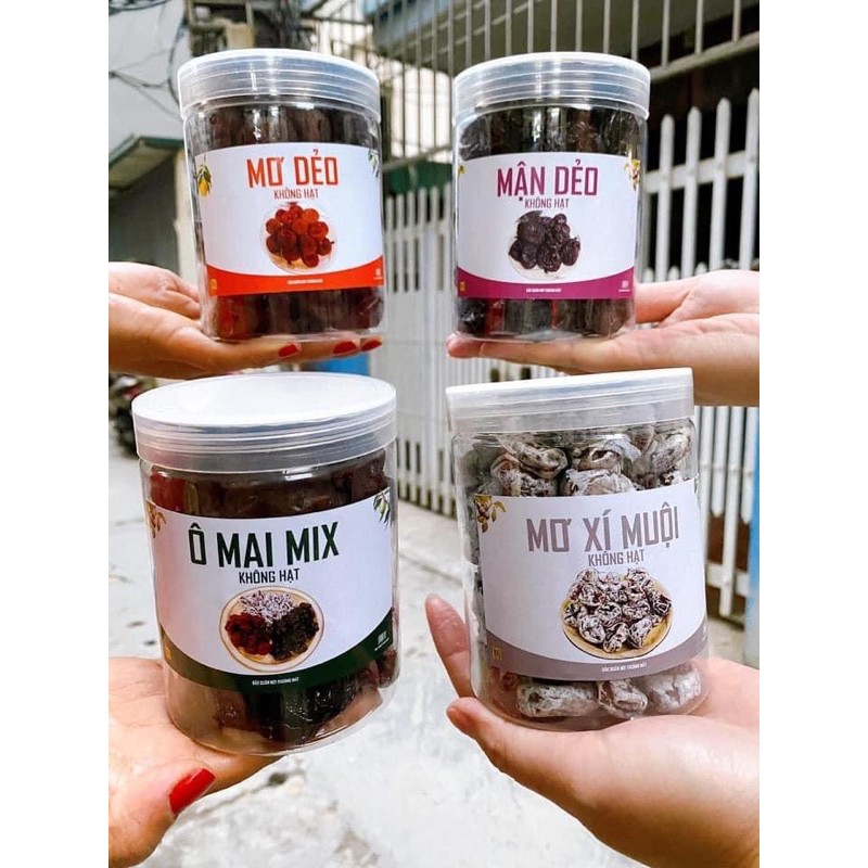 Ô mai mơ-mận-mix-xí muội dẻo không hạt 125k/hộp 500g