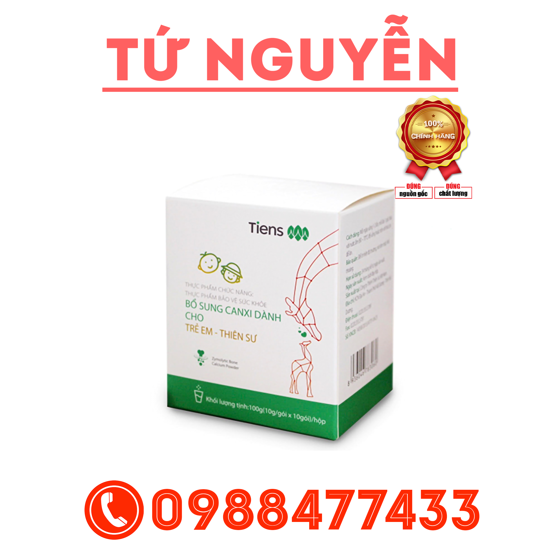 TE Canxi Thiên Sư dành cho trẻ em - Bổ sung Canxi hỗ trợ phát triển chiều cao, trí não cho trẻ Tiens - Thiên Sư