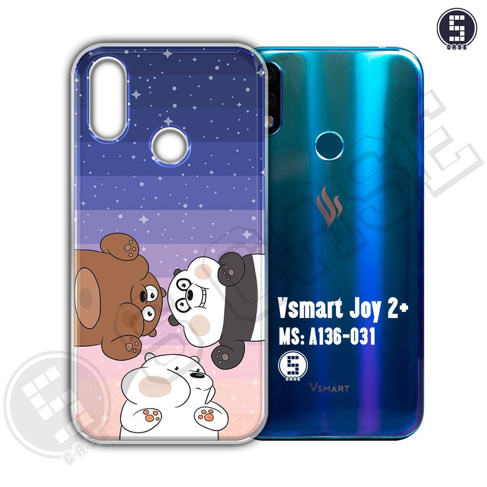 Ốp cho Vsmart Joy 2+ hình 3 chú Gấu A136-031